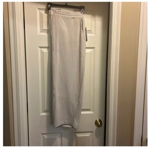 Athleta Light Beige Wide-Leg Lounge Pants
